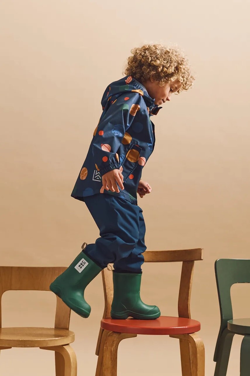 Detská bunda a nohavice Liewood Pedia Rainwear Set tmavomodrá farba, LW19909
