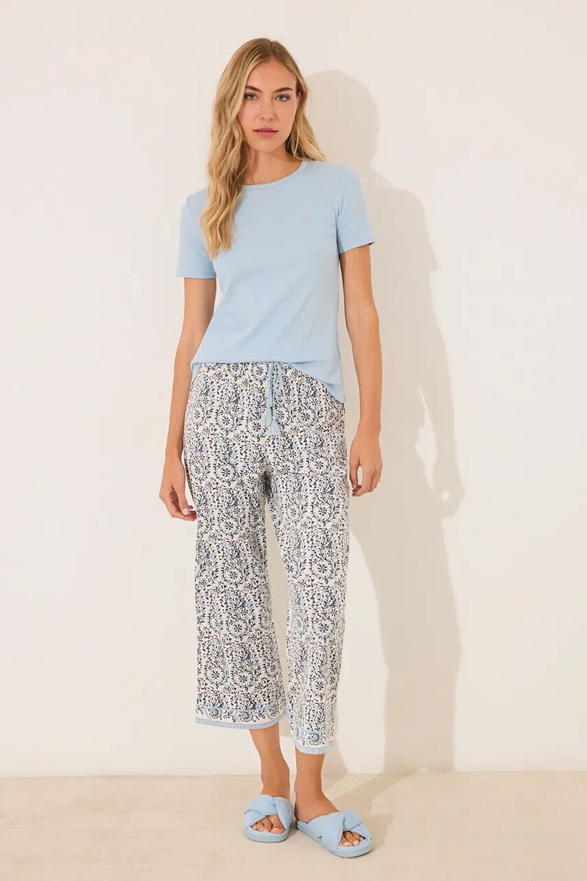 Pyžamo women'secret dámske, modrá farba, 3592394