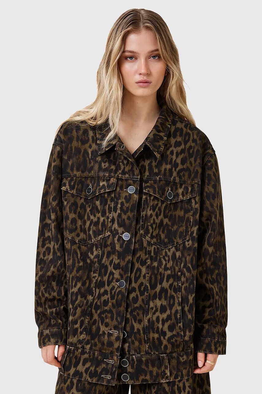 Rifľová bunda AllSaints WILLOW viac farieb, prechodná, oversize, W027OD