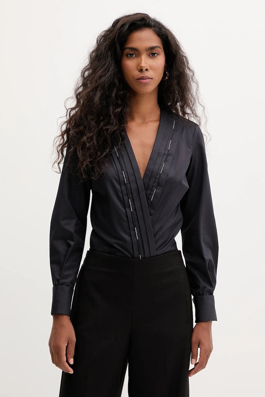 Bavlnené body Elisabetta Franchi tmavomodrá farba, jednofarebná, CB00256E2