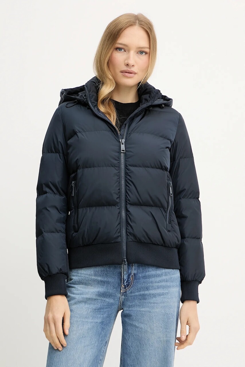 Páperová bunda Armani Exchange tmavomodrá farba, prechodná, XW000228 AF12286