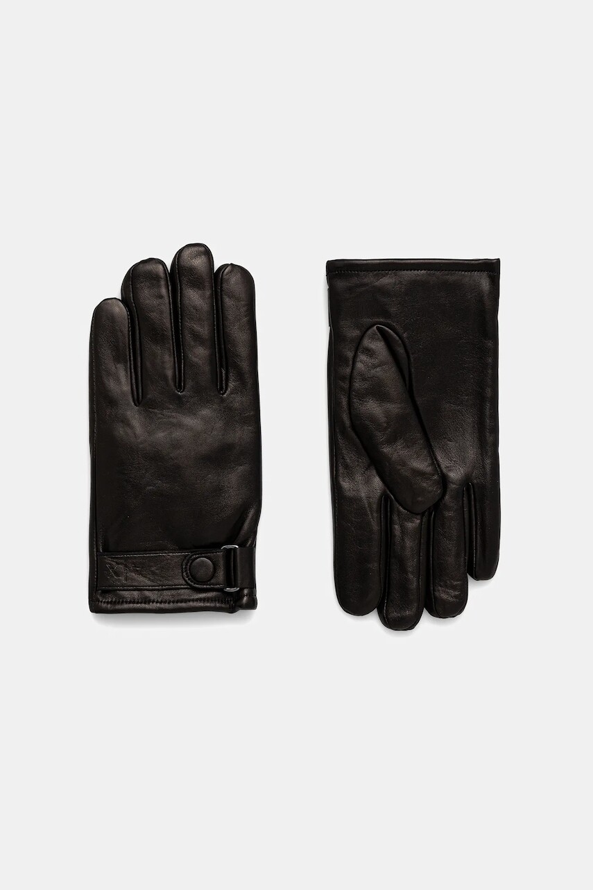 Kožené rukavice Armani Exchange čierna farba, XM001969 AF19481