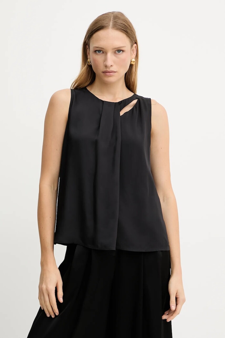 Blúzka Armani Exchange čierna farba, jednofarebná, XW001026 AF16122