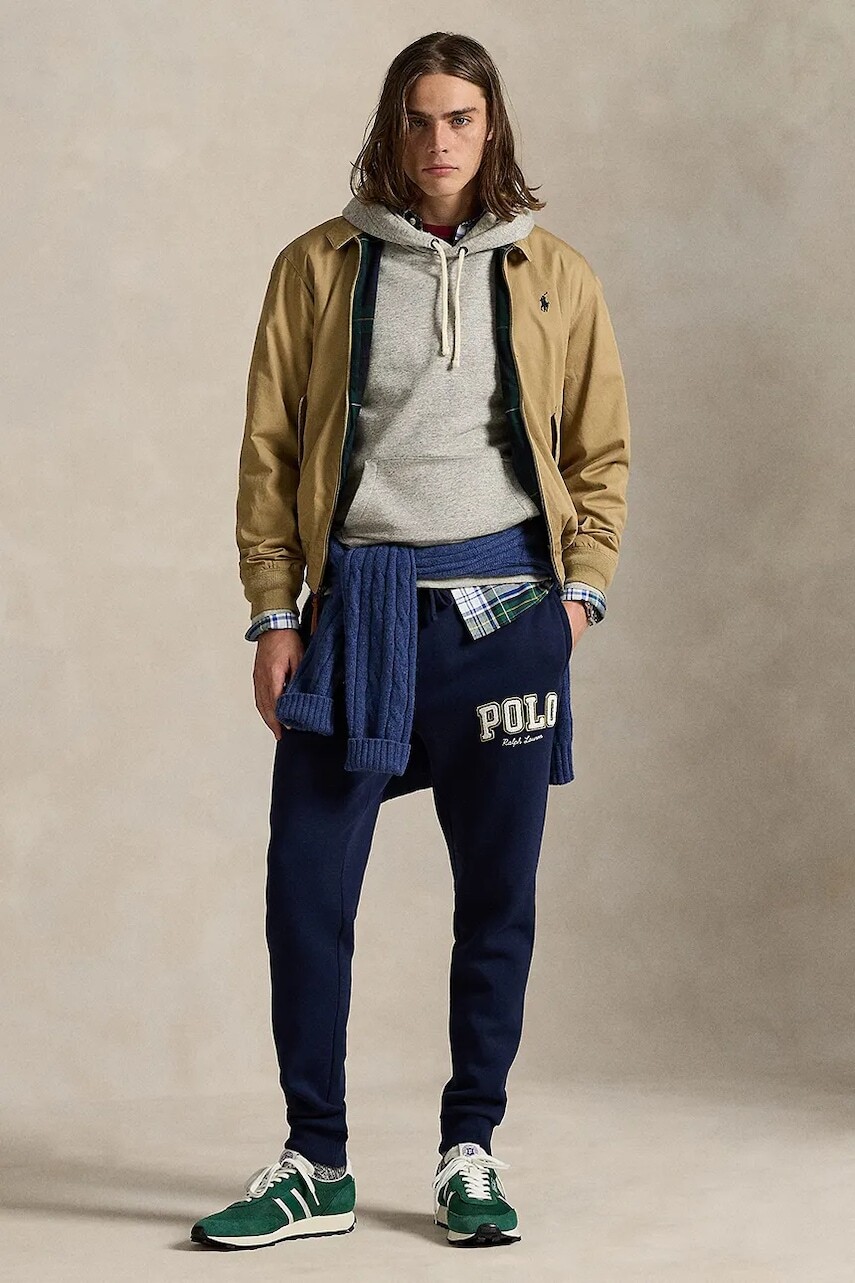 Tepláky Polo Ralph Lauren tmavomodrá farba, s nášivkou, 710981154