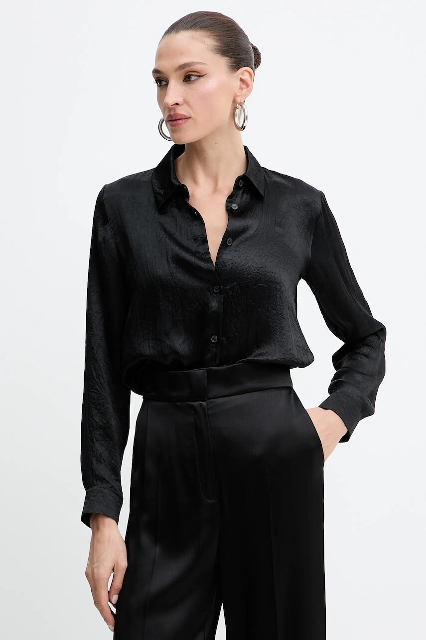 Košeľa Marella Emme by Marella čierna farba, regular, s klasickým golierom, 2525116091200