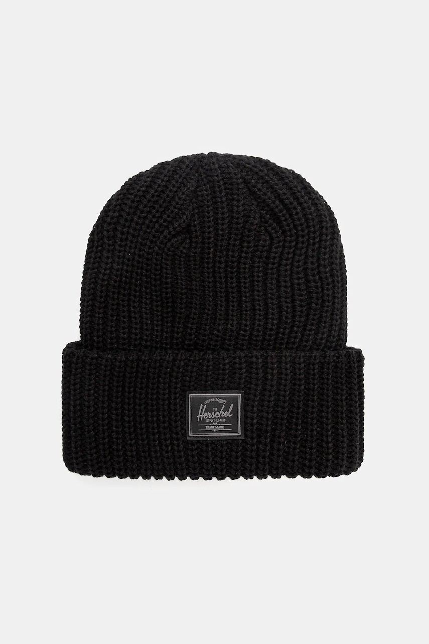 Čiapka Herschel Douglas čierna farba, 50635-00001-OS