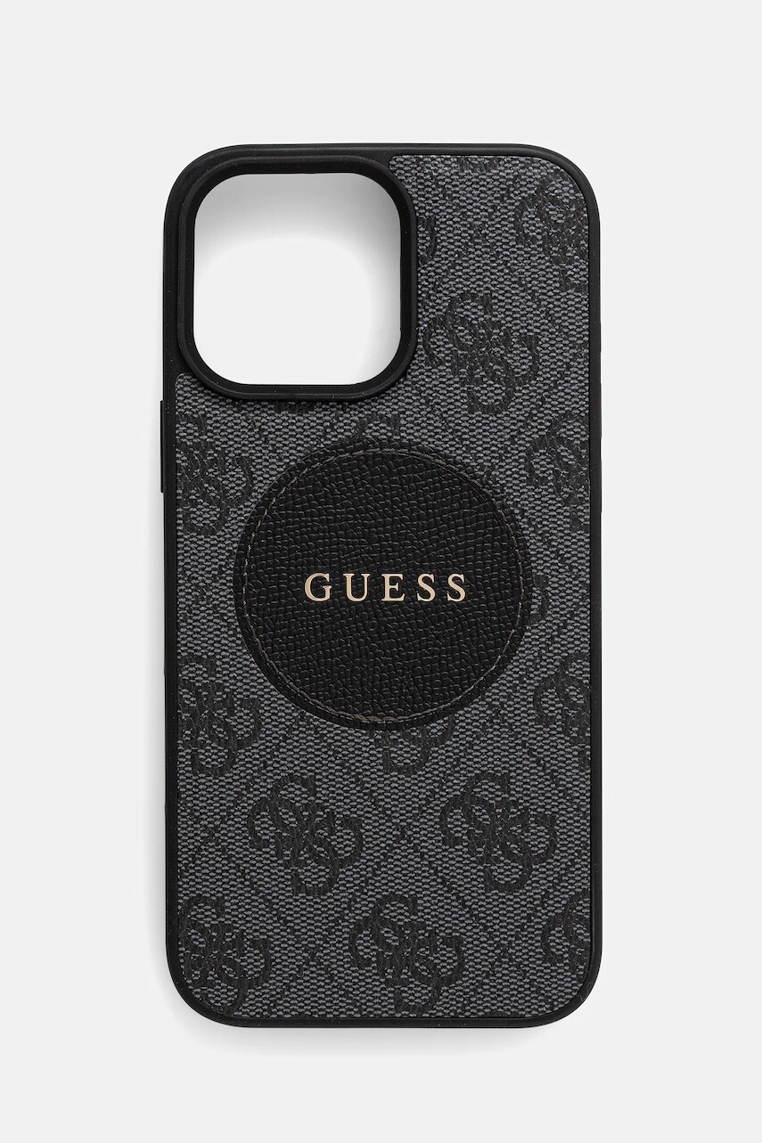 Puzdro na mobil Guess iPhone 16 Pro Max čierna farba, GUHMP16XP4PGRSGK
