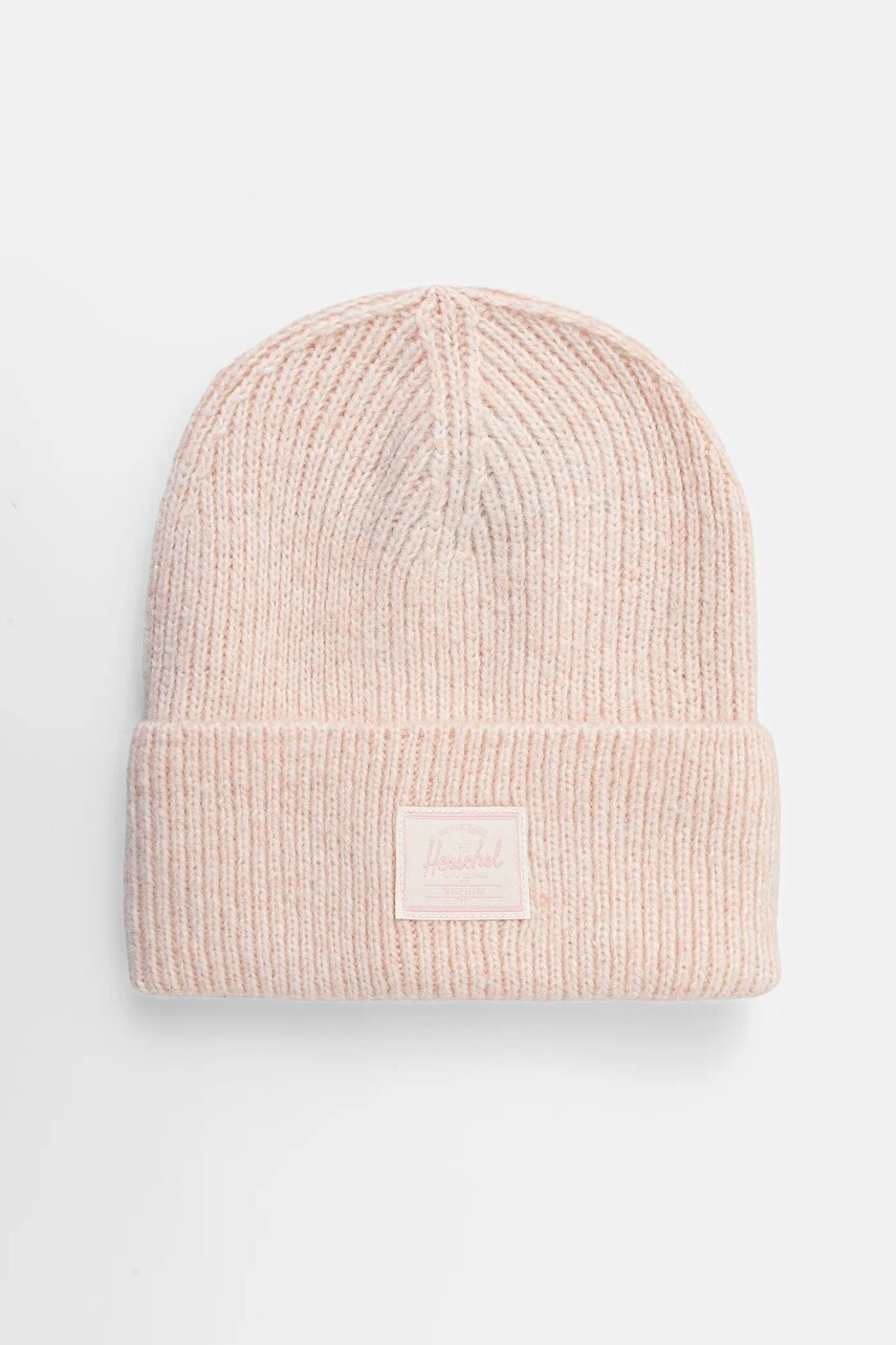 Čiapka s prímesou vlny Herschel Super Soft ružová farba, 50481-05914-OS