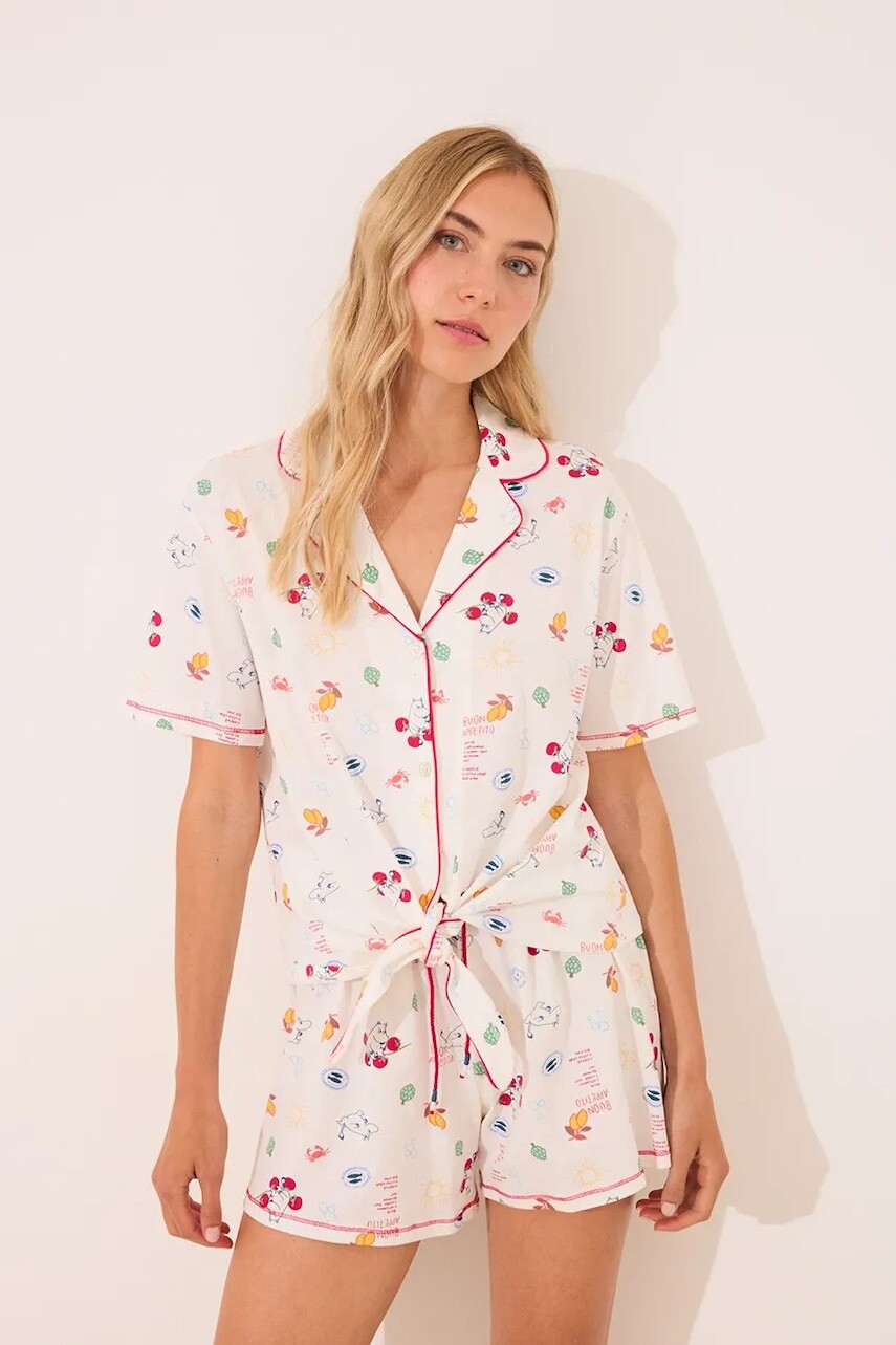 Bavlnené pyžamo women'secret biela farba, bavlnené, 3132114