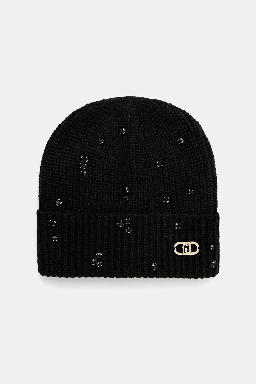 Čiapka Liu Jo čierna farba, 2F5017.M0300