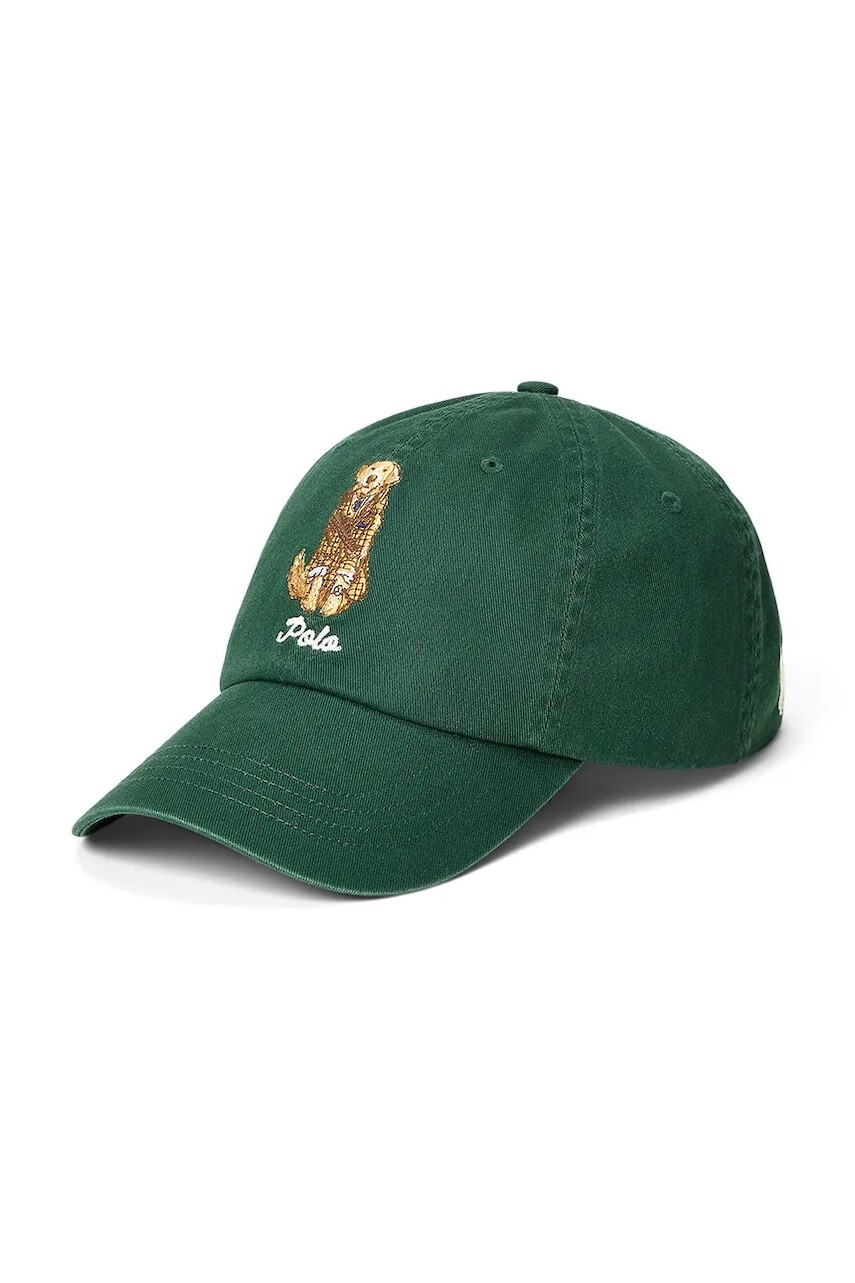 Bavlnená šiltovka Polo Ralph Lauren zelená farba, 710982059