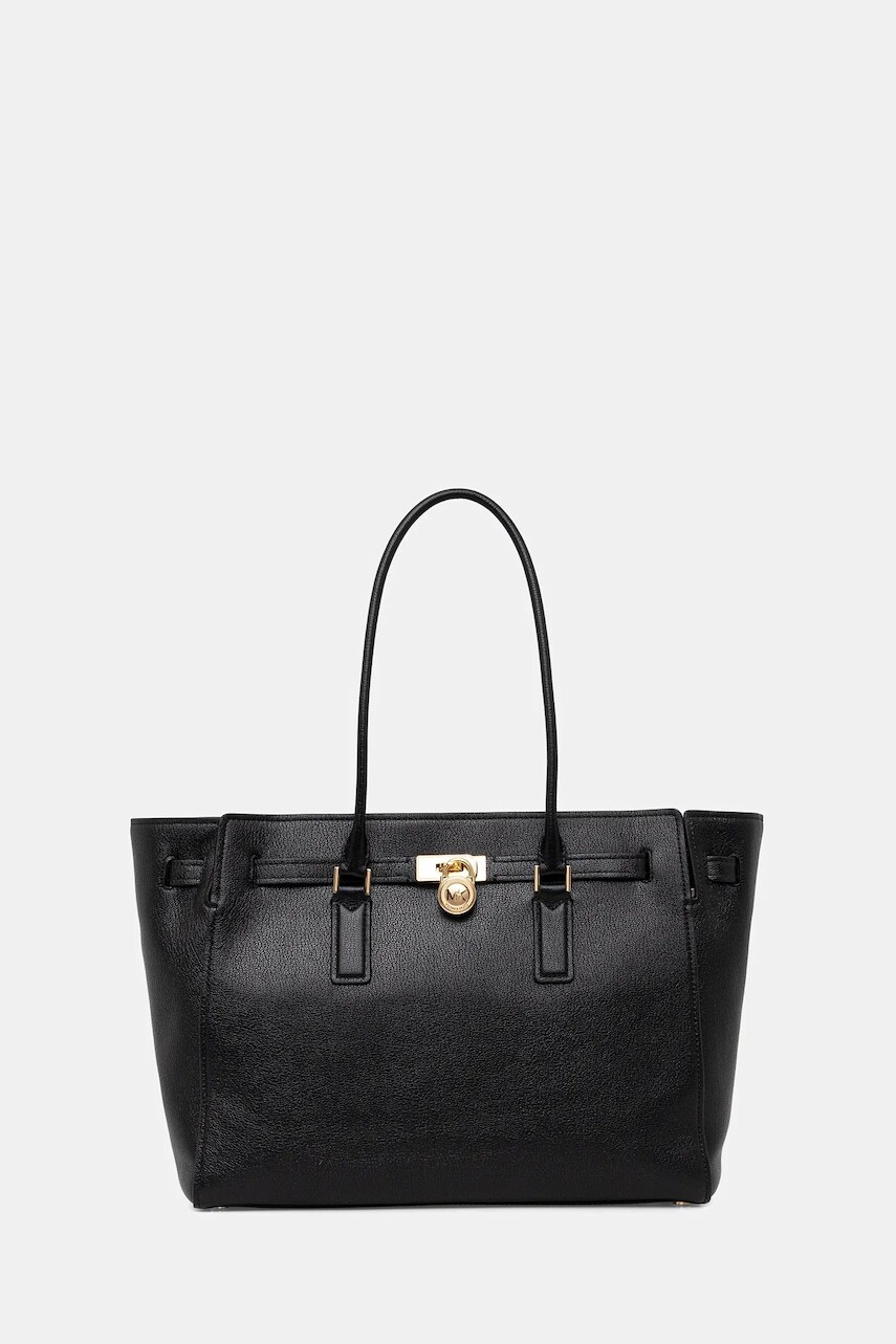 Kožená kabelka MICHAEL Michael Kors čierna farba, 30F5GNXT3L