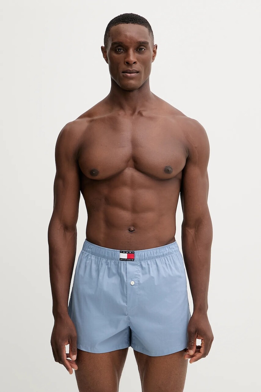 Bavlnené boxerky Tommy Hilfiger 3-pak modrá farba, UM0UM03613