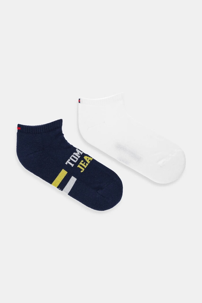 Členkové ponožky Tommy Jeans 2-pak tmavomodrá farba, 701236736