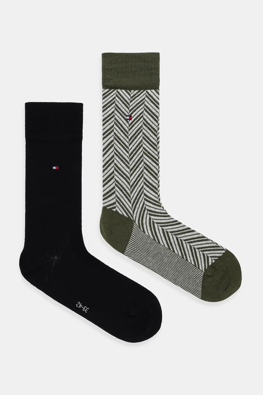 Ponožky Tommy Hilfiger 2-pak zelená farba, 701236309