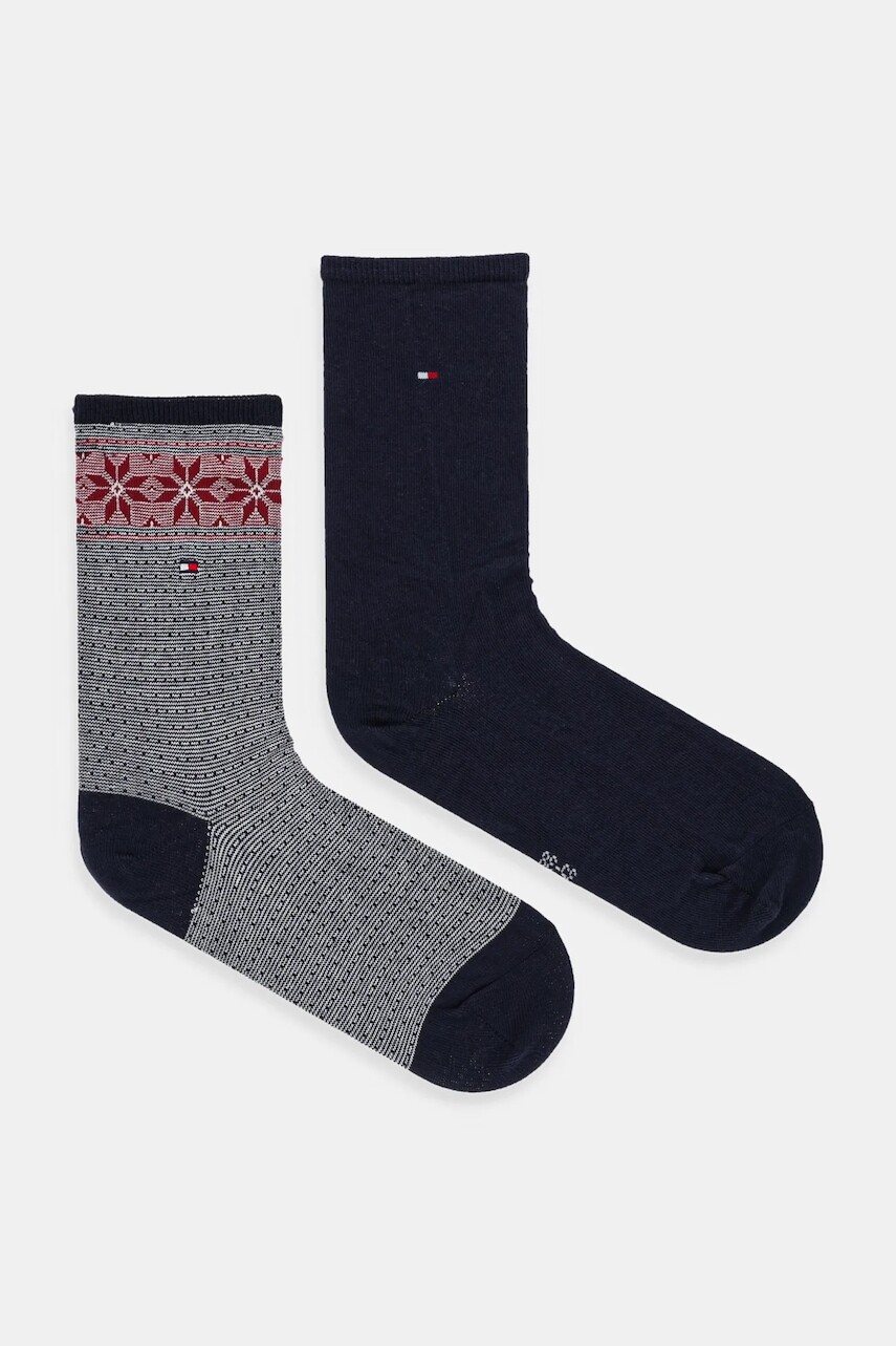 Ponožky Tommy Hilfiger 2-pak tmavomodrá farba, 701236502