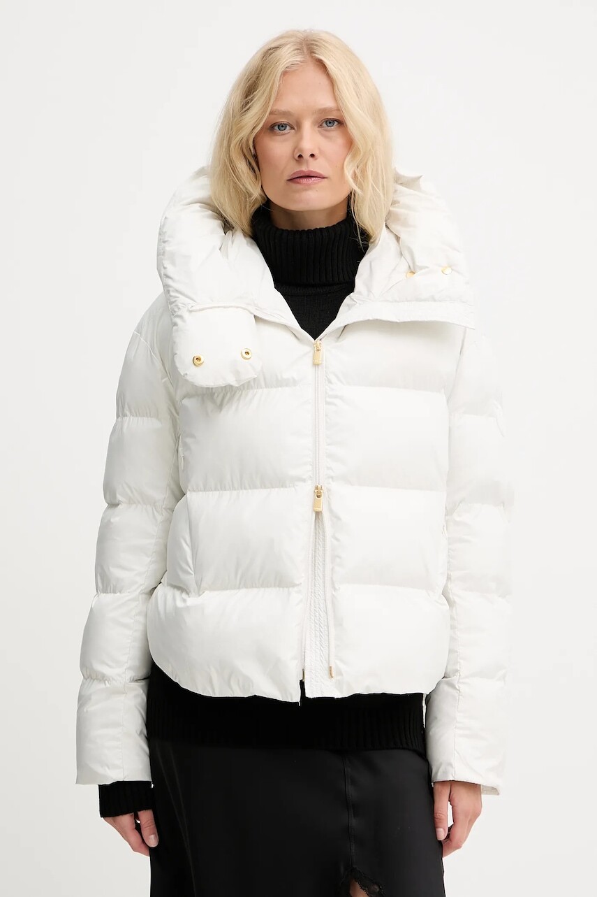 Bunda Pinko béžová farba, zimná, oversize, 101602 A2P6