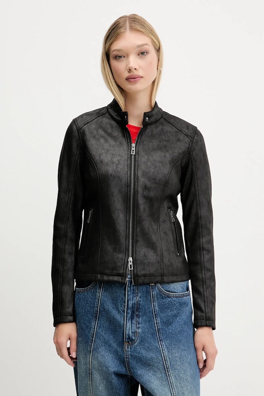 Bunda Desigual BASIC čierna farba, prechodná, 25WWEW43