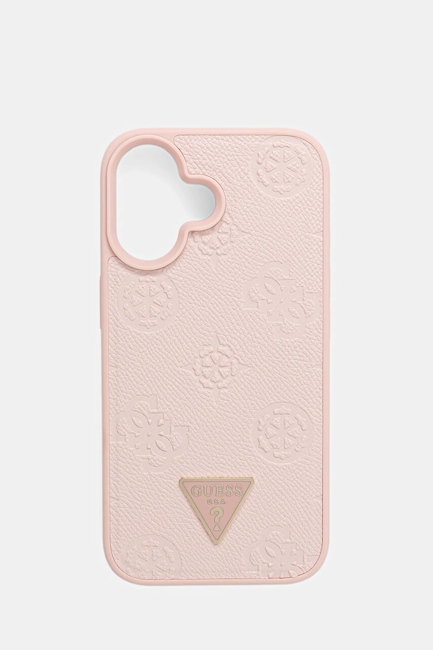 Puzdro na mobil Guess iPhone 16 ružová farba, GUHMP16SPGBTMP