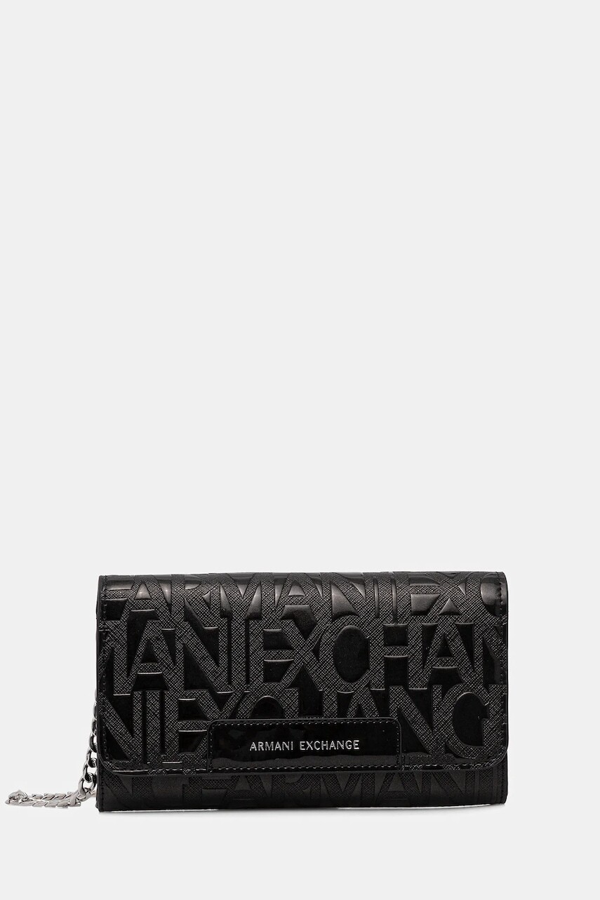 Peňaženka Armani Exchange dámska, čierna farba, XW000358 AF17290