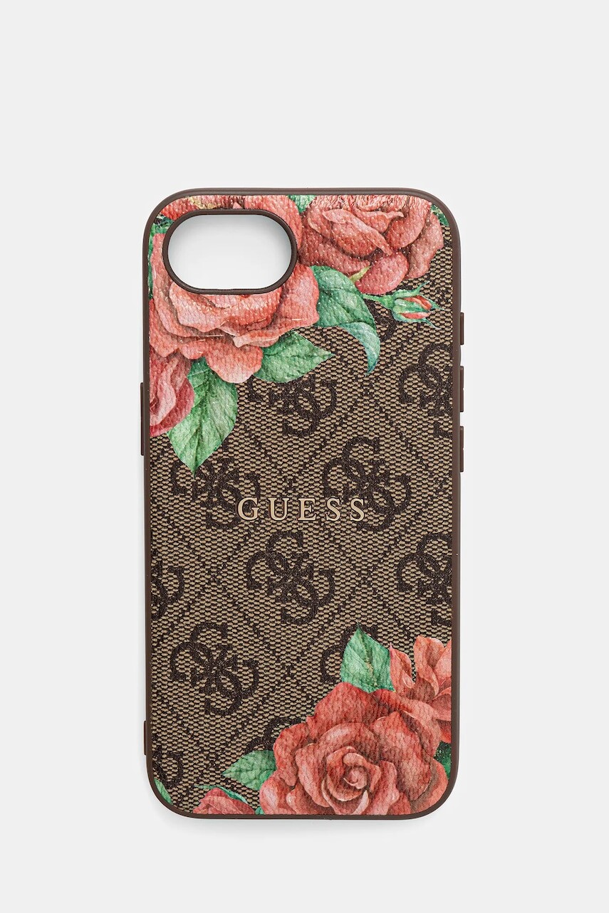 Puzdro na mobil Guess iPhone 16e hnedá farba, GUHMPSE4P4ROPEMCW