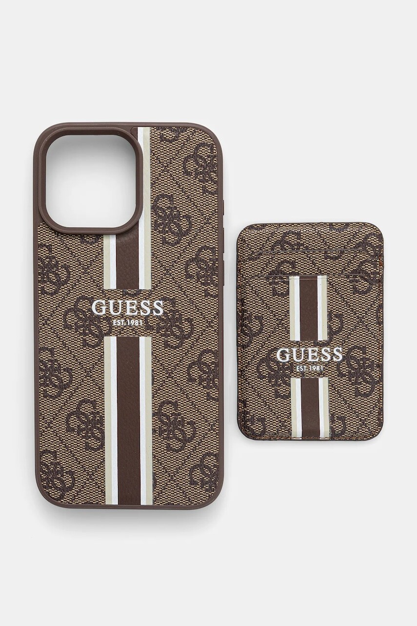 Puzdro na mobil Guess iPhone 16 Pro Max hnedá farba, GUBPHCP16XP4RPSW
