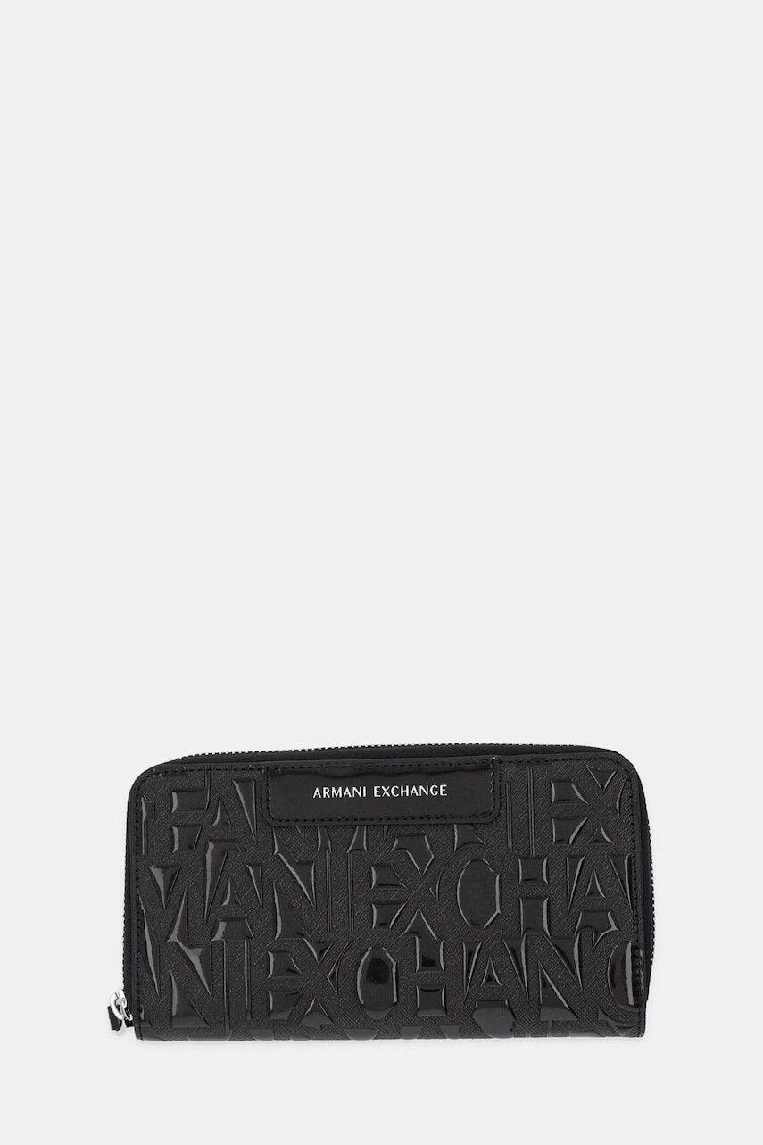 Peňaženka Armani Exchange dámska, čierna farba, XW001606 AF17290