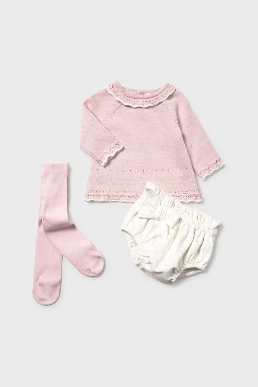 Sada pre bábätká Mayoral Newborn 3-pak ružová farba, 2256