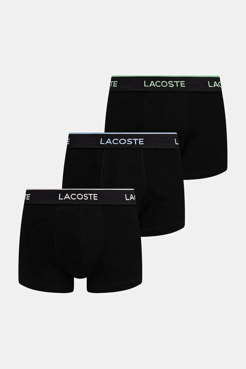 Boxerky Lacoste 3-pak čierna farba, 5H4967