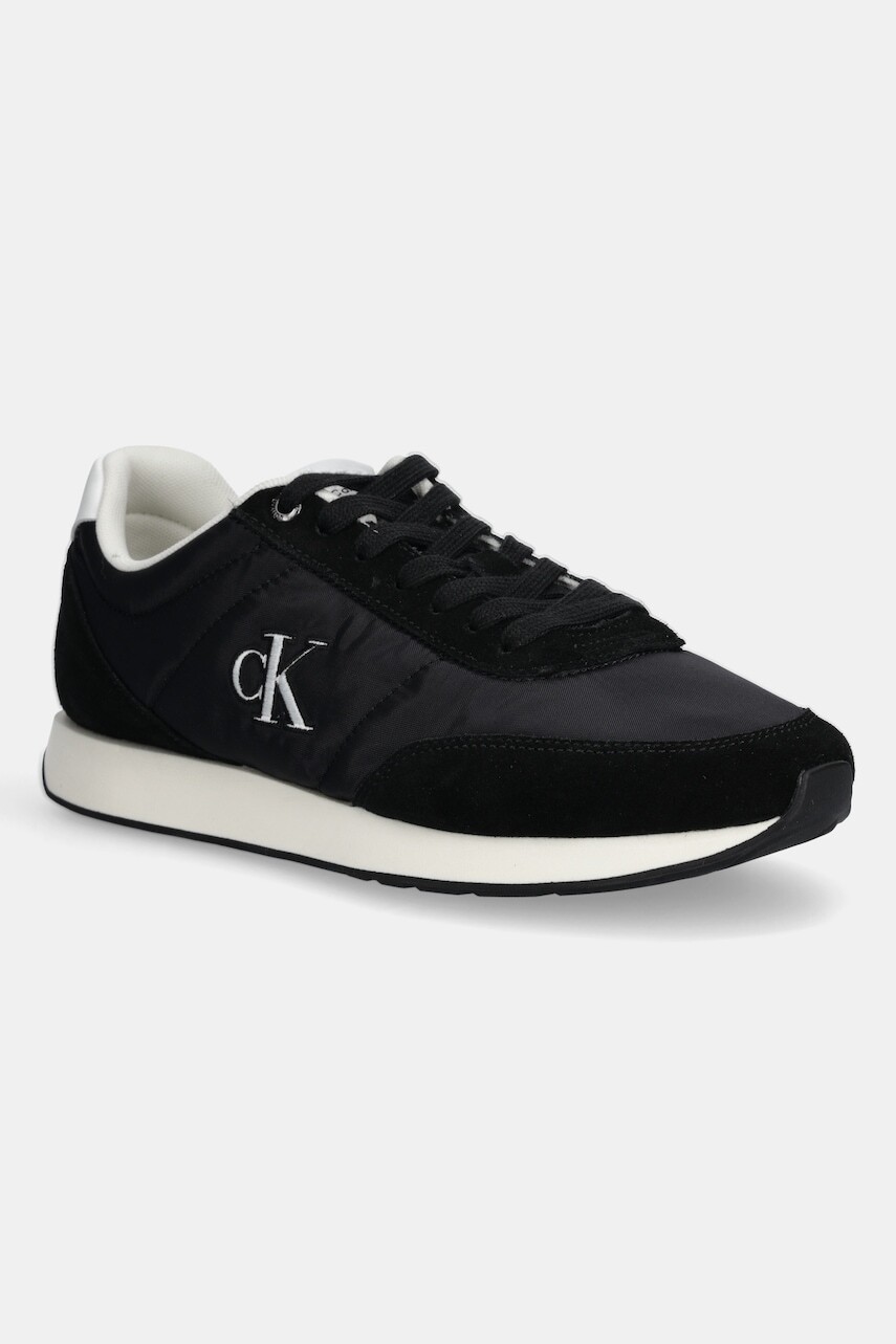 Tenisky Calvin Klein RETRO RUNNER ESS MIX MAT čierna farba, YM0YM01361