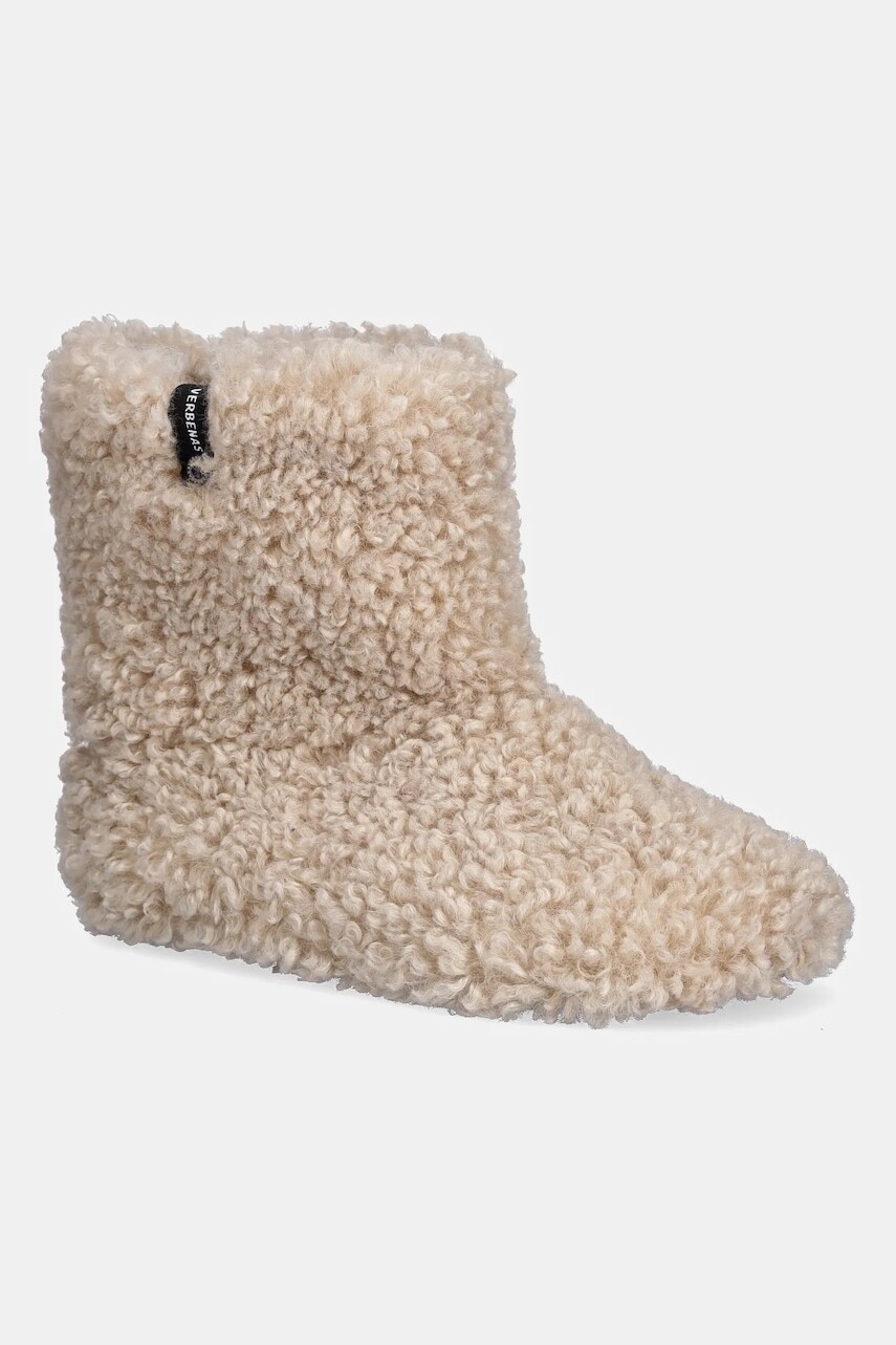 Papuče Verbenas YAIZA MERINO béžová farba, 5804150859