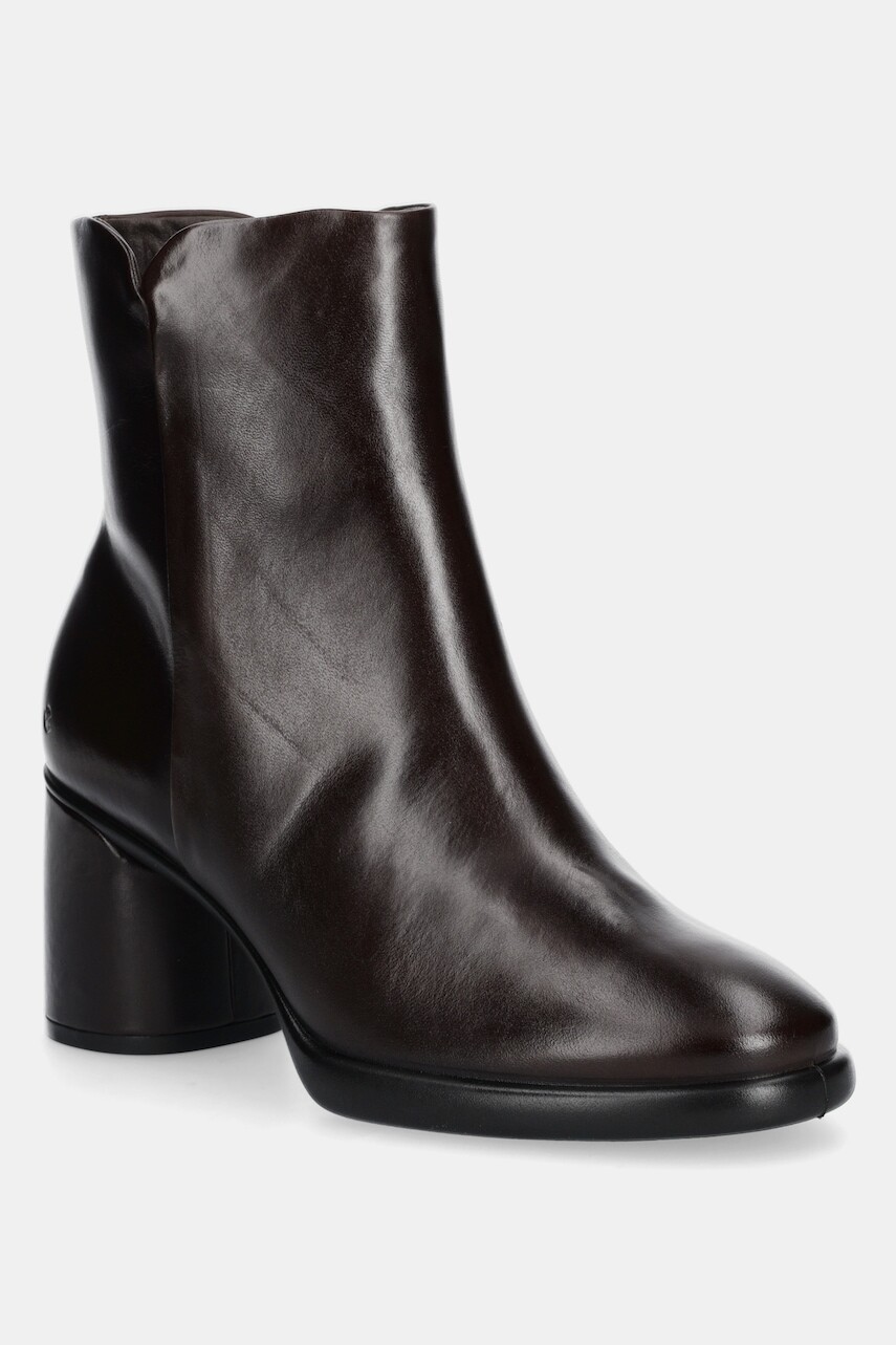 Členkové topánky Ecco Sculpted Lx 55 Boot hnedá farba, na podpätku, 222613-01667