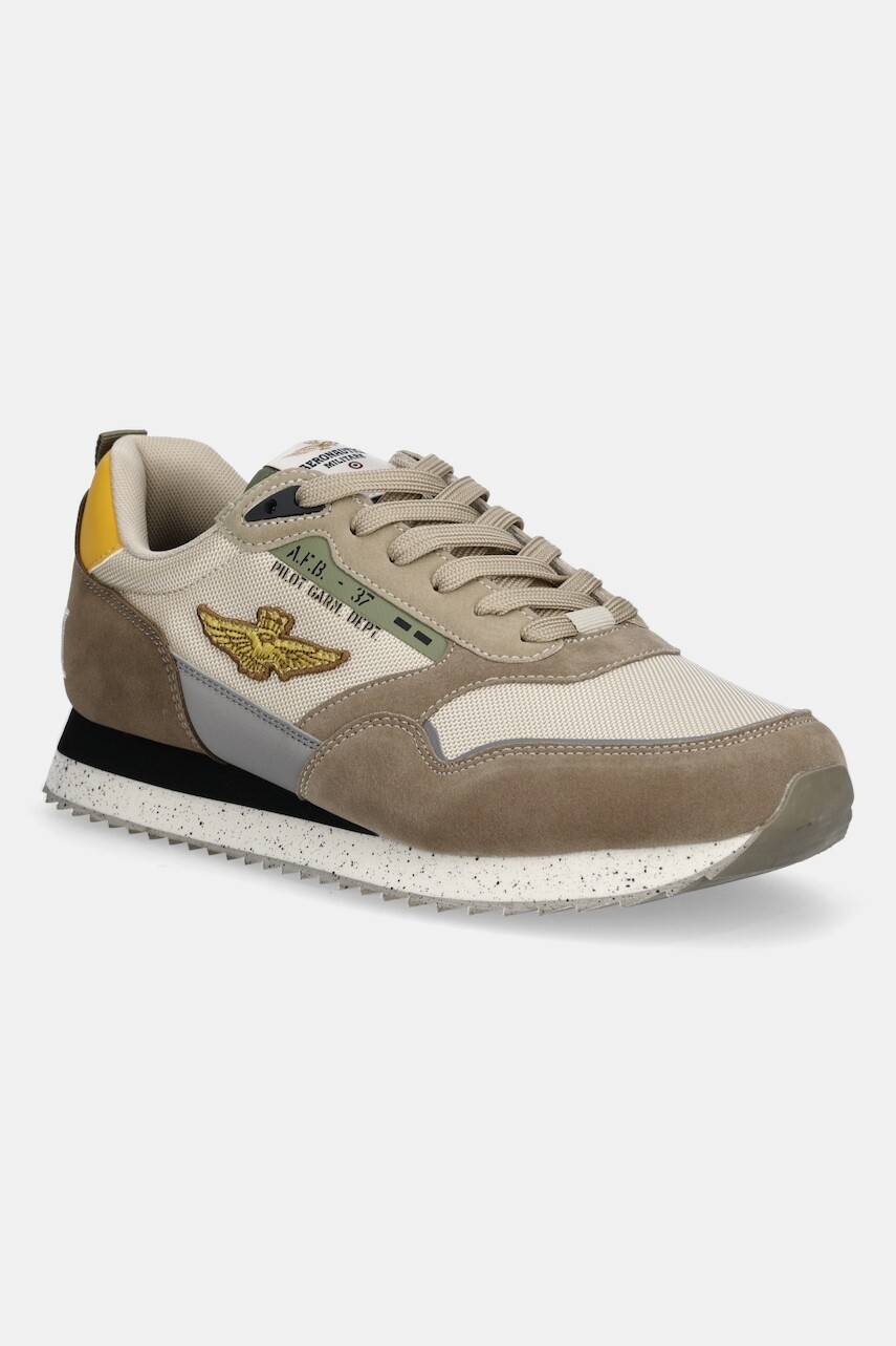 Tenisky Aeronautica Militare SNEAKERS béžová farba, 252SC0288UCT03545