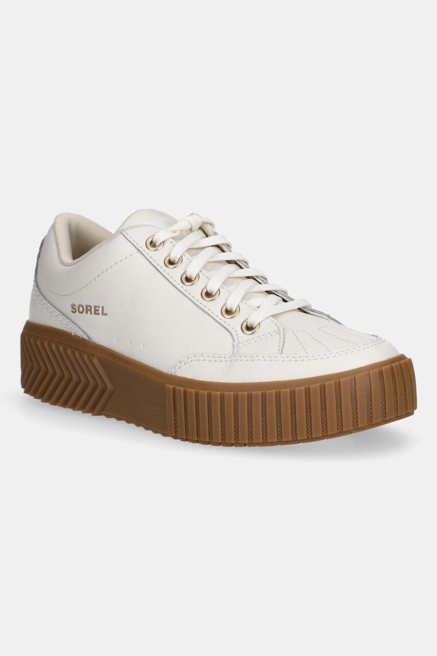 Kožené tenisky Sorel ONA AVE LOW SNEAKER béžová farba, 2150951191
