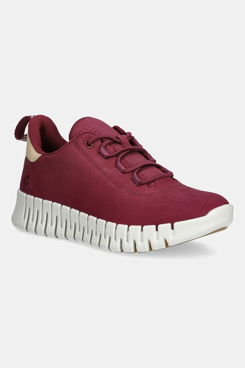 Nubukové tenisky Ecco Gruuv Sneaker Lea červená farba, 218203-61338