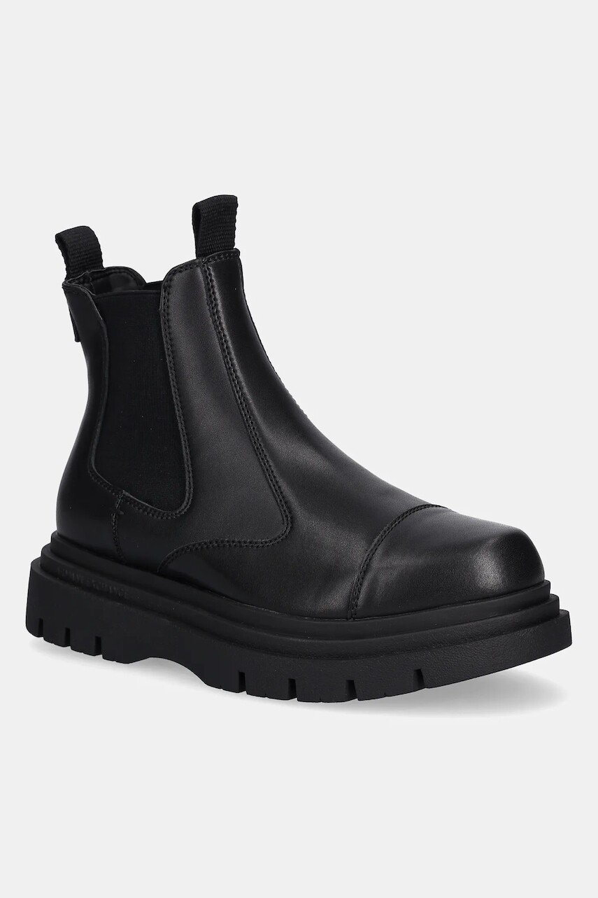 Členkové topánky Armani Exchange čierna farba, XM001667 AF17328 UC001