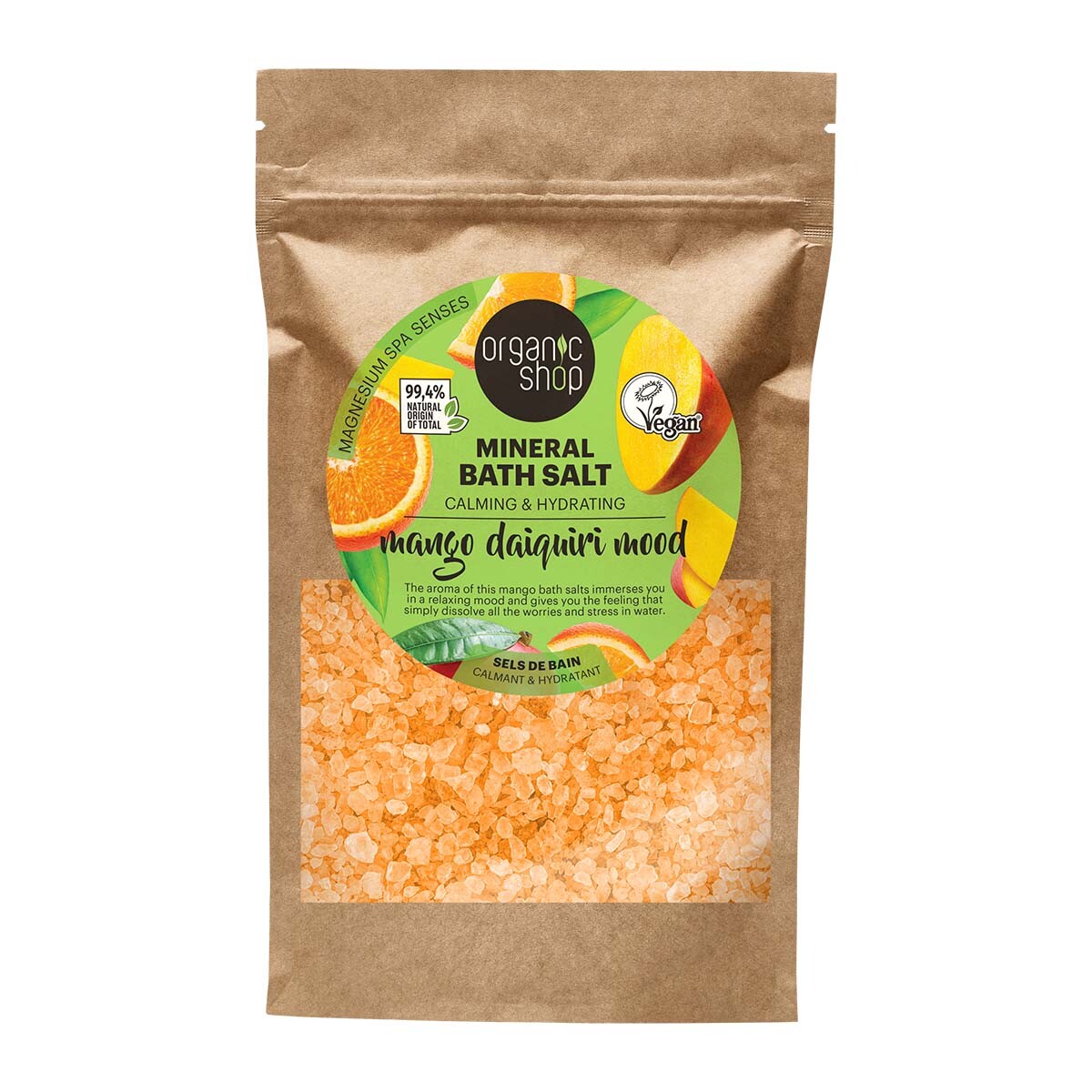 Organic Shop Soľ do kúpeľa Mango Daiquiri (Mineral Bath Salt) 500 g