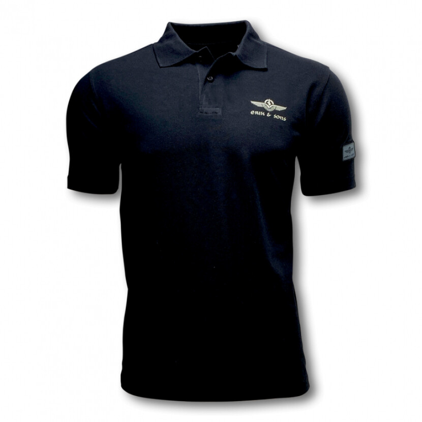 Polokošeľa pánska Erik and Sons Aurland - čierna, XL