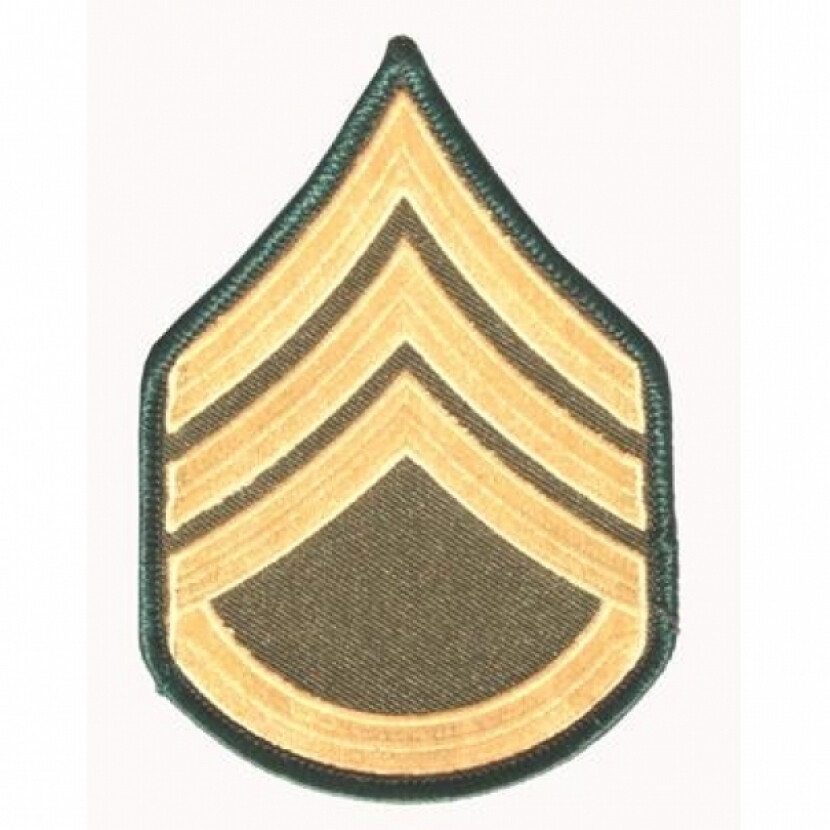 Nášivka Anton US STAFF SERGEANT - olivová-žltá