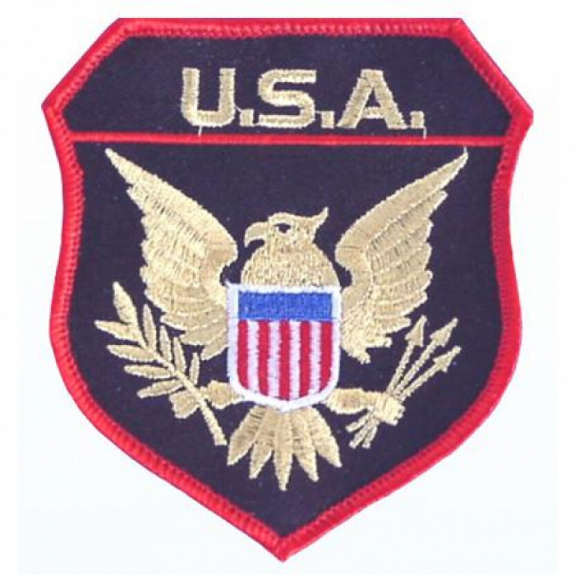 Nášivka Anton USA EAGLE GOLDLUREX - navy-červená