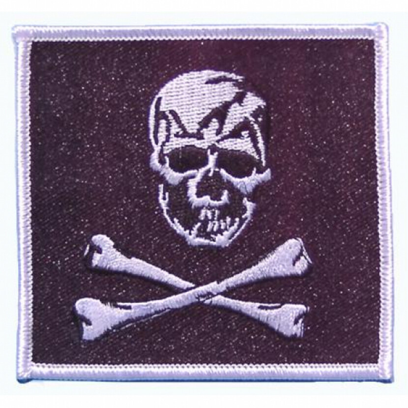 Nášivka Anton JOLLY ROGER - čierna-biela