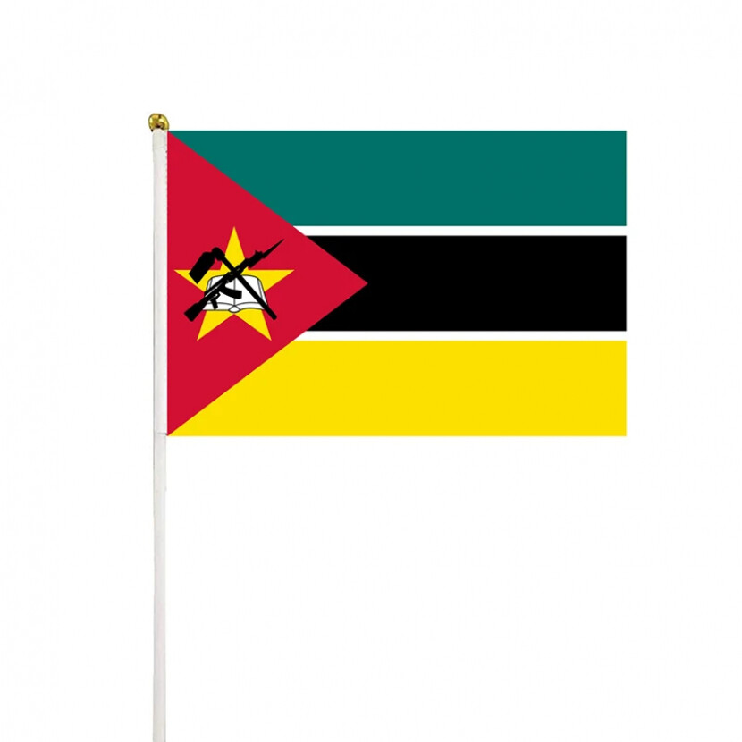 Vlajka Mozambik 14 x 21 cm na plastovej tyčke