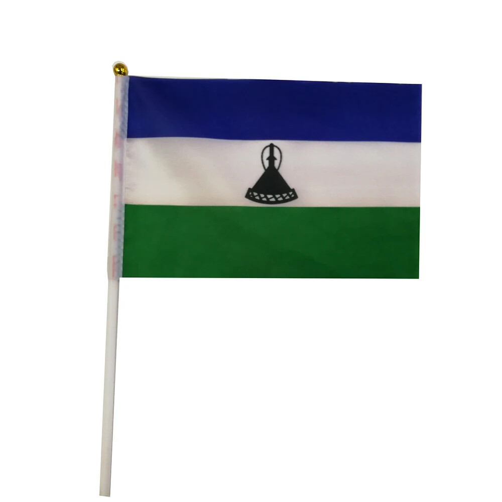 Vlajka Lesotho 14 x 21 cm na plastovej tyčke