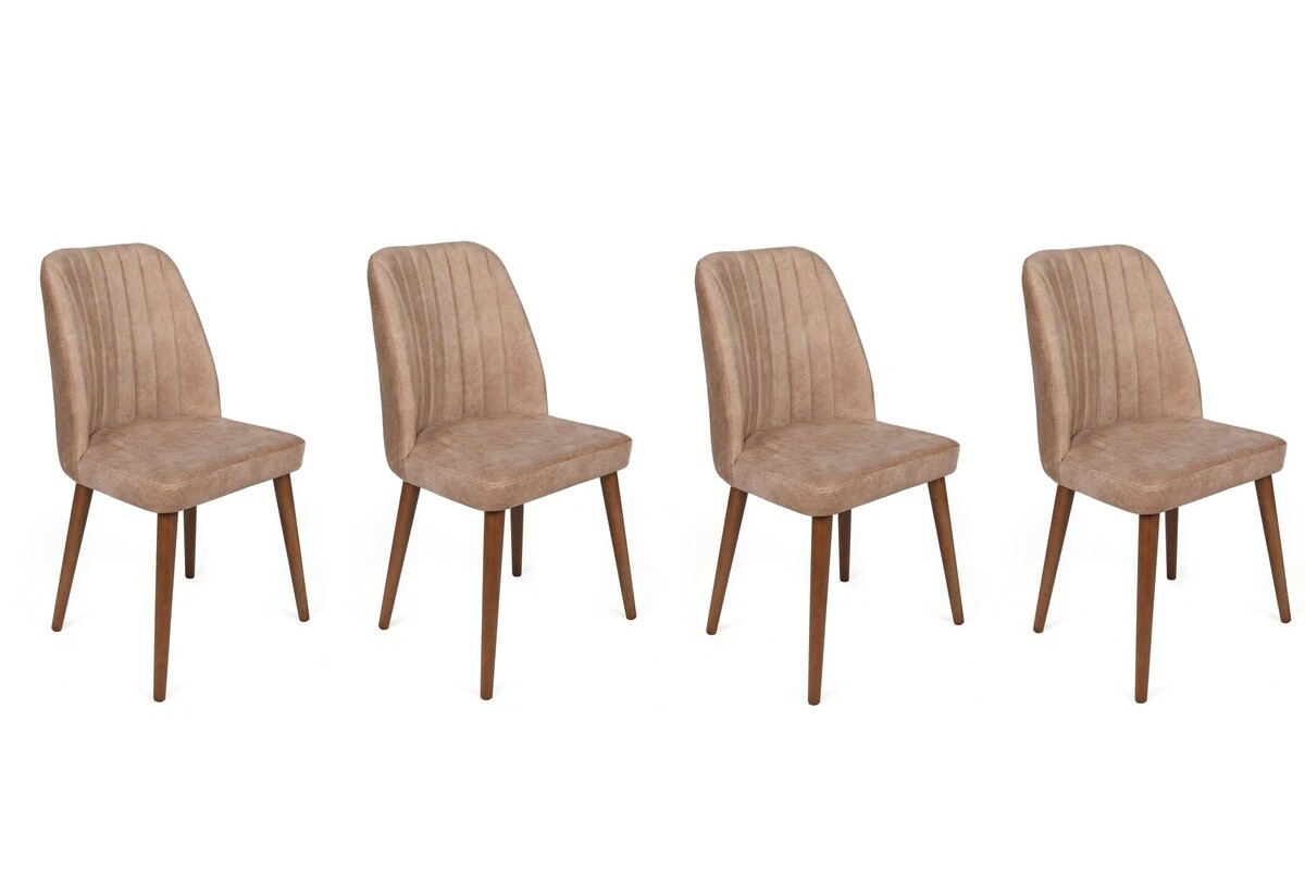 Sada jedálenských stoličiek Alfa Beige, 4 ks