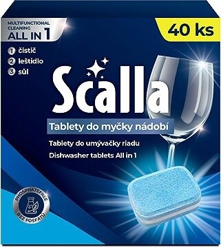 SCALLA Tablety do umývačky riadu 40 ks