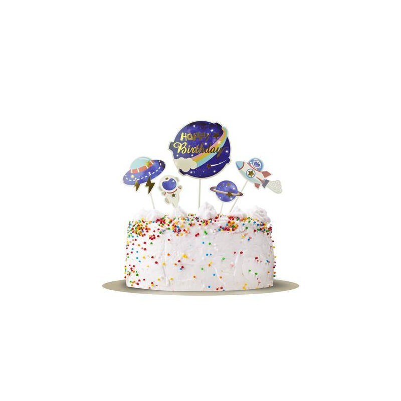 DC2830 GRABO Set zapichov na tortu - Happy Birthday - Galaxy - 13-15cm