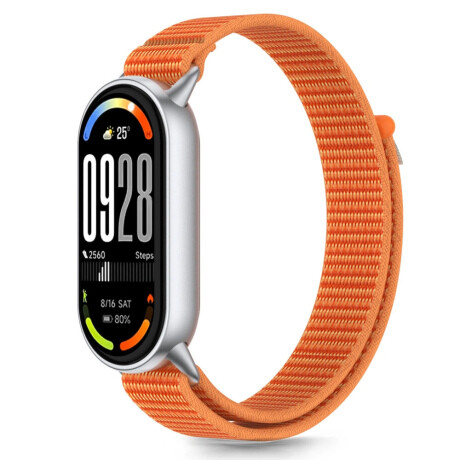 Tech-Protect Nylon Stripe remienok na Xiaomi Smart Band 8 / 9 / 10, orange/grey