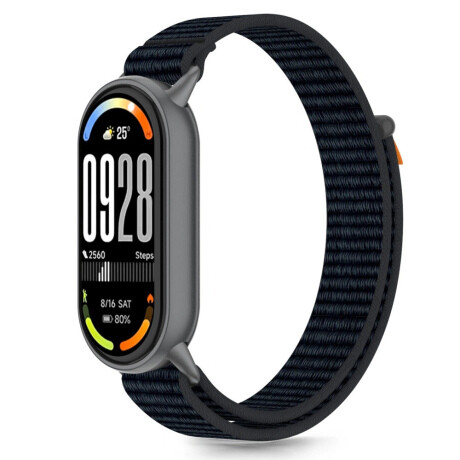 Tech-Protect Nylon Stripe remienok na Xiaomi Smart Band 8 / 9 / 10, black/orange