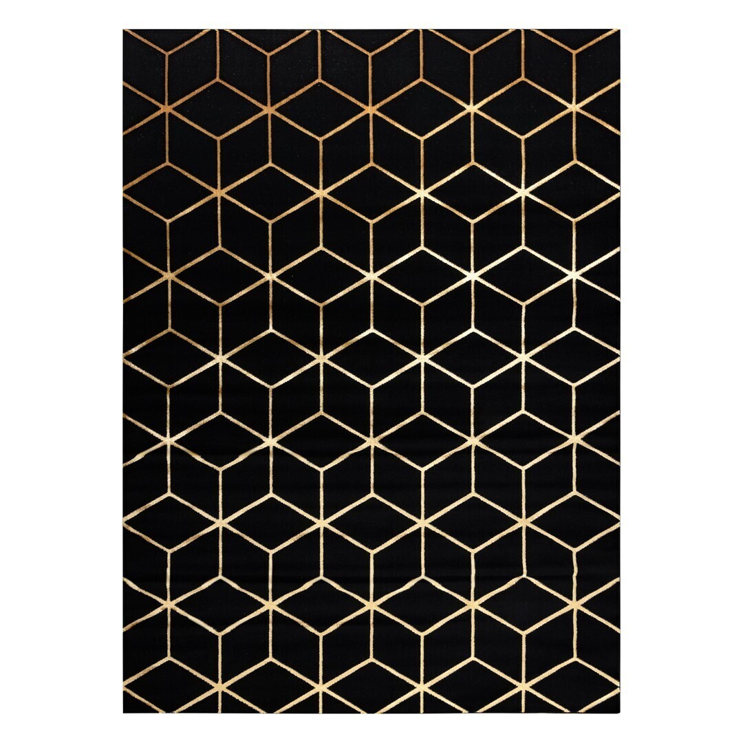 Koberec MOSSE HEXAGON černý