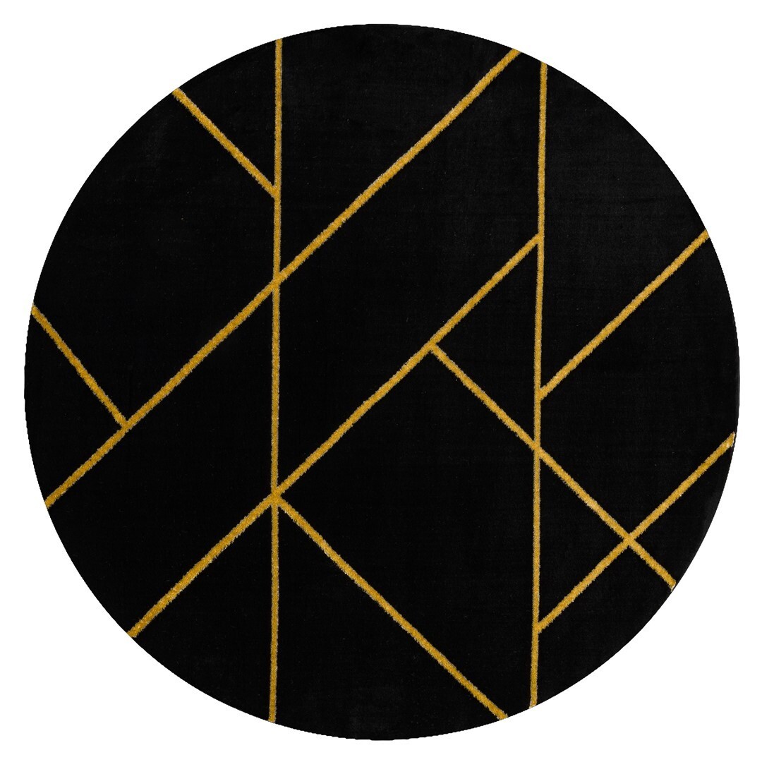 Kulatý koberec ESTEMA MARBLEGEO černý